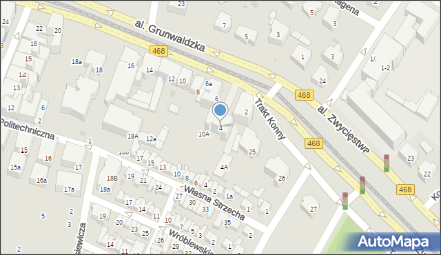 Gdańsk, Aleja Grunwaldzka, 4, mapa Gdańska
