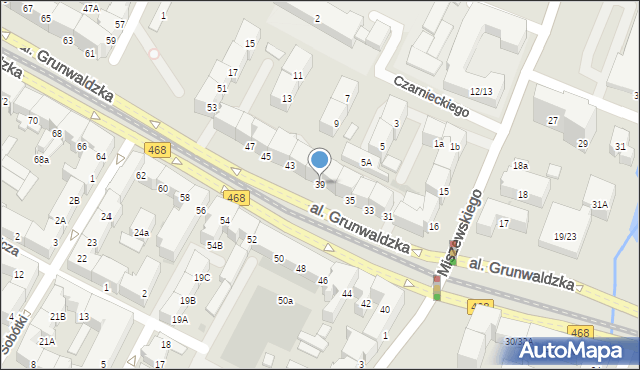 Gdańsk, Aleja Grunwaldzka, 39, mapa Gdańska