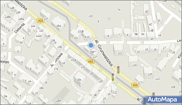 Gdańsk, Aleja Grunwaldzka, 129, mapa Gdańska