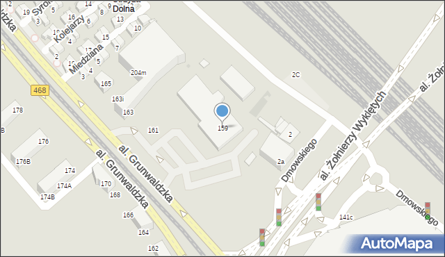 Gdańsk, Aleja Grunwaldzka, 159, mapa Gdańska