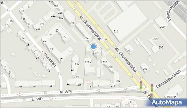 Gdańsk, Aleja Grunwaldzka, 212, mapa Gdańska