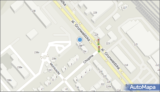 Gdańsk, Aleja Grunwaldzka, 236, mapa Gdańska