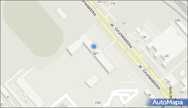 Gdańsk, Aleja Grunwaldzka, 238, mapa Gdańska