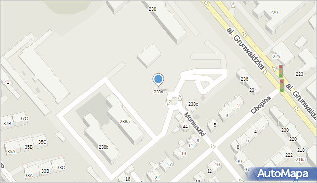 Gdańsk, Aleja Grunwaldzka, 238d, mapa Gdańska