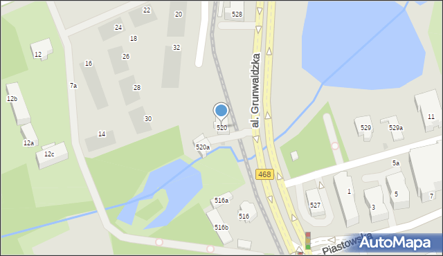 Gdańsk, Aleja Grunwaldzka, 520, mapa Gdańska