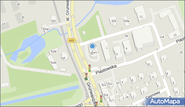 Gdańsk, Aleja Grunwaldzka, 527, mapa Gdańska