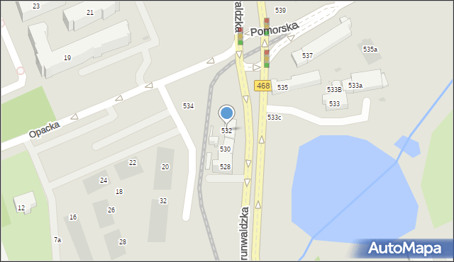 Gdańsk, Aleja Grunwaldzka, 532, mapa Gdańska