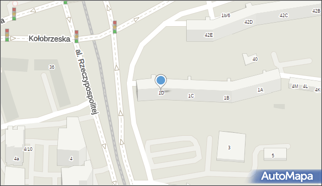 Gdańsk, Aleja Rzeczypospolitej, 1D, mapa Gdańska