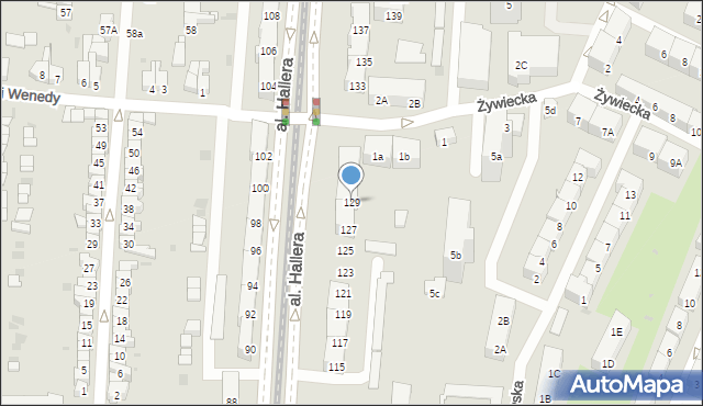Gdańsk, Aleja Hallera Józefa, gen., 129, mapa Gdańska