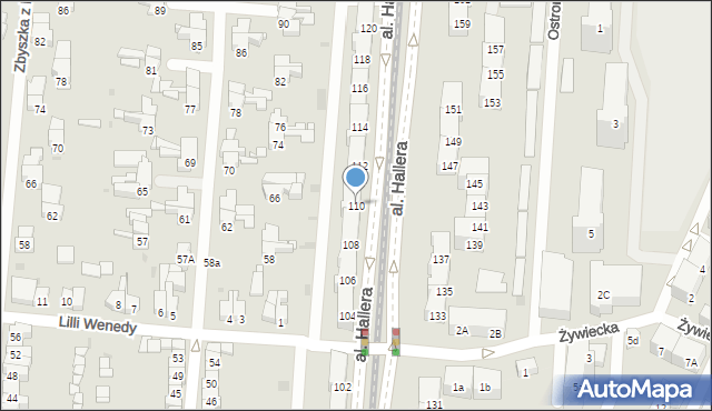 Gdańsk, Aleja Hallera Józefa, gen., 110, mapa Gdańska