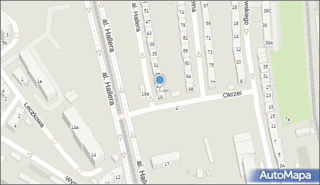 Gdańsk, Aleja Hallera Józefa, gen., 21, mapa Gdańska