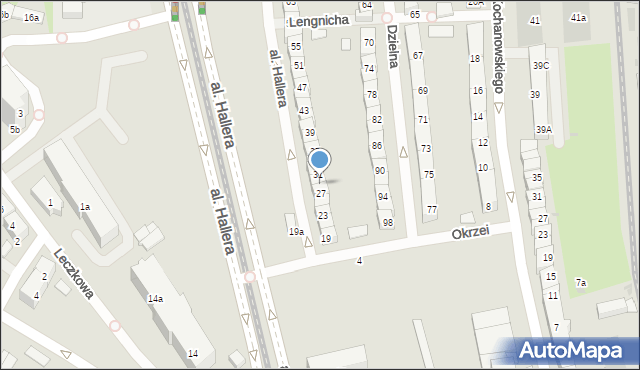 Gdańsk, Aleja Hallera Józefa, gen., 29, mapa Gdańska