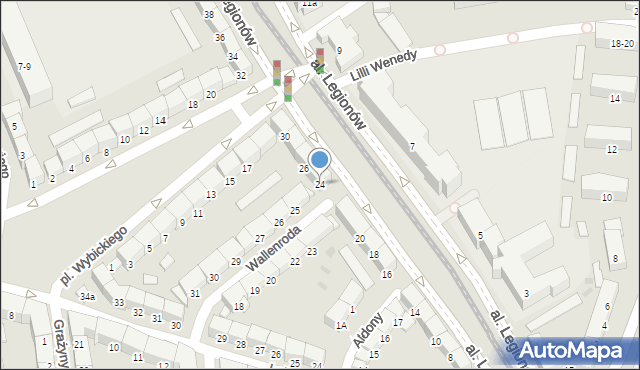 Gdańsk, Aleja Legionów, 24, mapa Gdańska