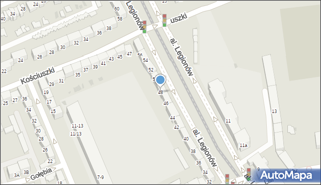 Gdańsk, Aleja Legionów, 48, mapa Gdańska