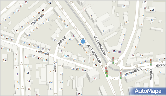 Gdańsk, Aleja Legionów, 8, mapa Gdańska