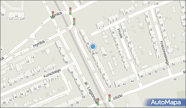 Gdańsk, Aleja Legionów, 25, mapa Gdańska