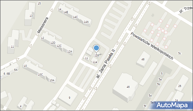 Gdańsk, Aleja Jana Pawła II, 11b, mapa Gdańska