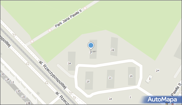 Gdańsk, Aleja Jana Pawła II, 1f, mapa Gdańska