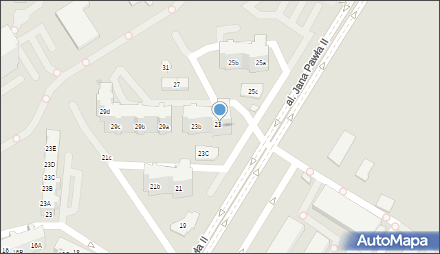 Gdańsk, Aleja Jana Pawła II, 23a, mapa Gdańska