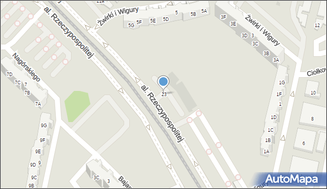 Gdańsk, Aleja Rzeczypospolitej, 23, mapa Gdańska