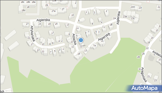 Gdynia, Alzacka, 11, mapa Gdyni