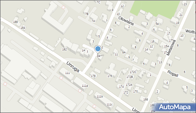 Gdynia, Aluminiowa, 2A, mapa Gdyni