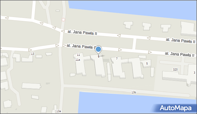 Gdynia, Aleja Jana Pawła II, 9, mapa Gdyni