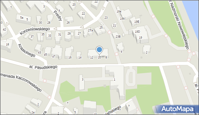 Gdynia, Aleja Piłsudskiego Józefa, marsz., 10, mapa Gdyni