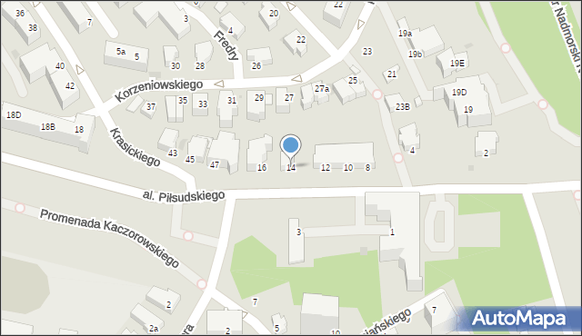 Gdynia, Aleja Piłsudskiego Józefa, marsz., 14, mapa Gdyni