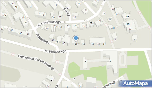 Gdynia, Aleja Piłsudskiego Józefa, marsz., 16, mapa Gdyni