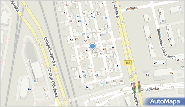 Gdynia, Aleja Zwycięstwa, 38, mapa Gdyni