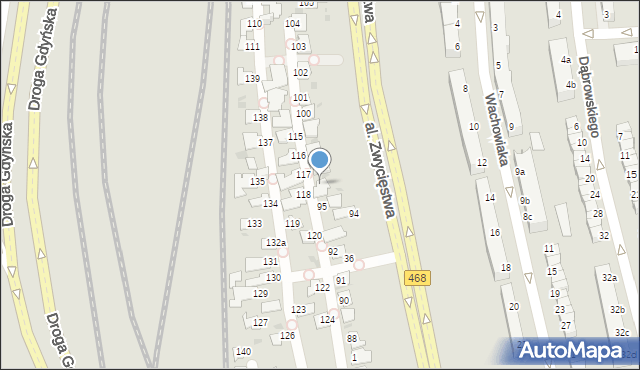 Gdynia, Aleja Zwycięstwa, 96a, mapa Gdyni