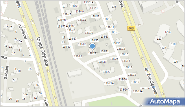 Gdynia, Aleja Zwycięstwa, 138/29, mapa Gdyni