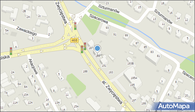 Gdynia, Aleja Zwycięstwa, 189, mapa Gdyni