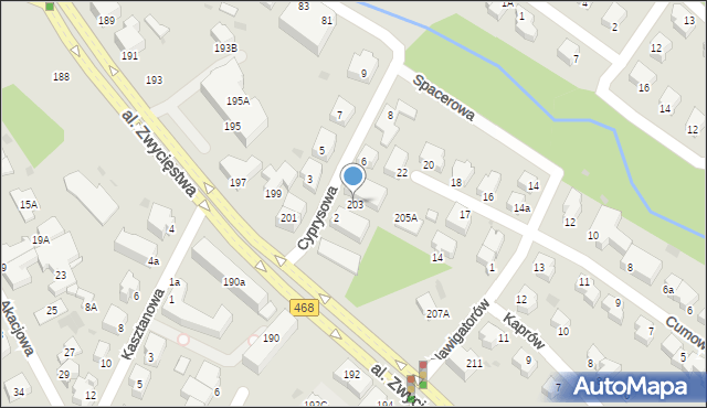 Gdynia, Aleja Zwycięstwa, 203, mapa Gdyni
