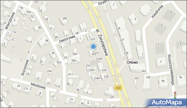 Gdynia, Aleja Zwycięstwa, 212, mapa Gdyni