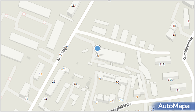 Giżycko, Aleja 1 Maja, 30, mapa Giżycko