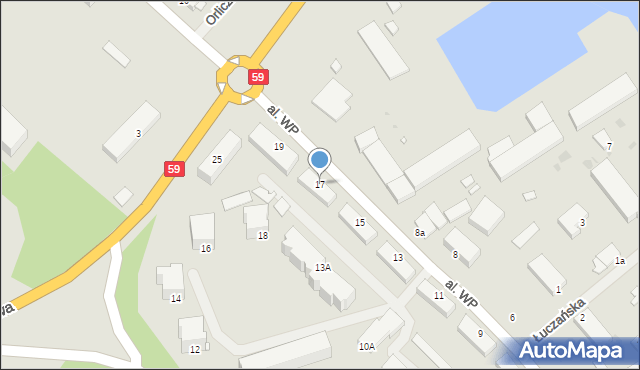 Giżycko, Aleja Wojska Polskiego, 17, mapa Giżycko
