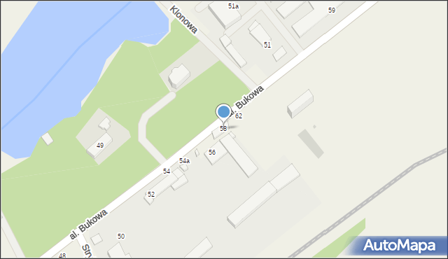 Glinnik, Aleja Bukowa, 58, mapa Glinnik