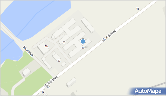 Glinnik, Aleja Bukowa, 59, mapa Glinnik