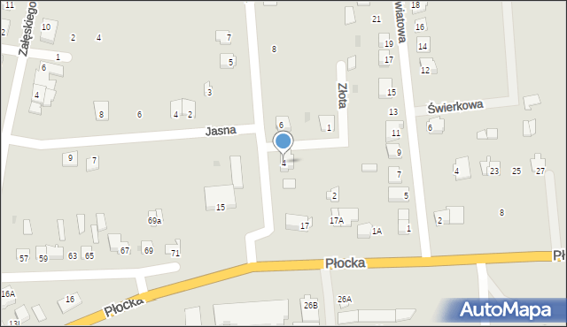 Glinojeck, Aleja Róż, 4, mapa Glinojeck