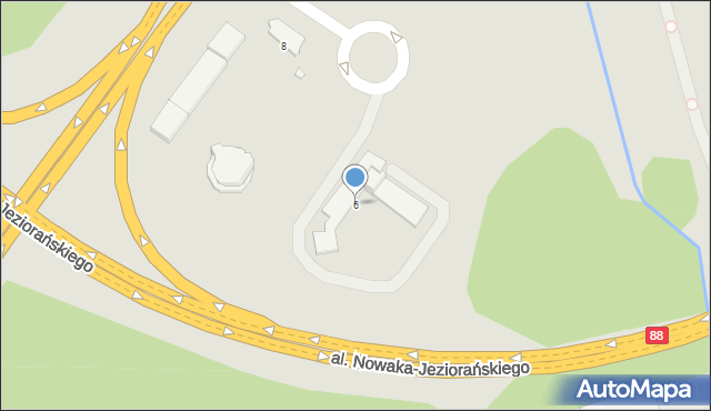 Gliwice, Aleja Nowaka-Jeziorańskiego Jana, 6, mapa Gliwic