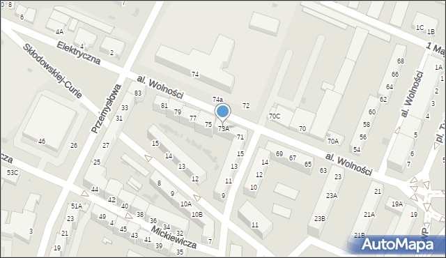 Głogów, Aleja Wolności, 73A, mapa Głogów