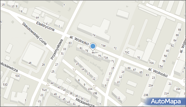 Głogów, Aleja Wolności, 77, mapa Głogów