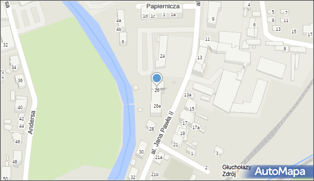 Głuchołazy, Aleja Jana Pawła II, 26, mapa Głuchołazy