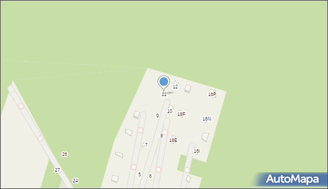 Głuchów, Aleja Brzóz, 11, mapa Głuchów