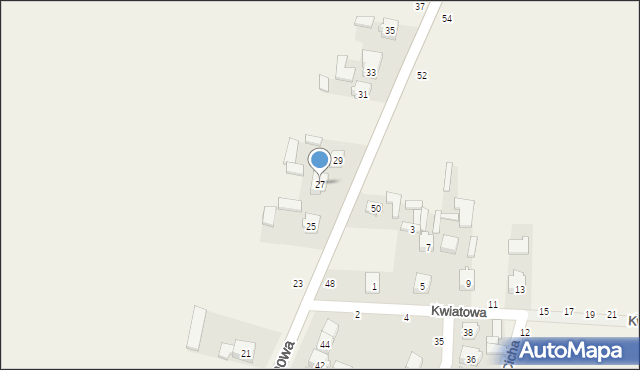 Głuchów, Aleja Klonowa, 27, mapa Głuchów