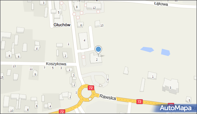 Głuchów, Aleja Klonowa, 2w, mapa Głuchów