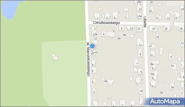 Gniezno, Aleja Marcinkowskiego Karola, 10, mapa Gniezna