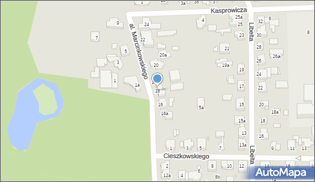 Gniezno, Aleja Marcinkowskiego Karola, 18, mapa Gniezna